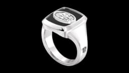 True Fan True Fans Ring - Black Onyx/Sterling Silver/Diamonds