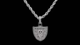 Logo Pendant & 20" Rope Chain - 14K White Gold