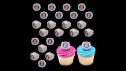 NFL Super Bowl LX Rings Cupcake Decorations 24 Pack