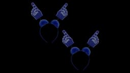 Headband Boppers with Marabou 2 Pack - Navy