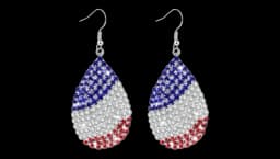 USA Patriotic Earrings - Red/White/Blue