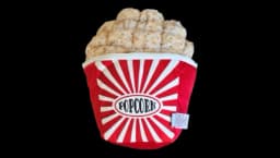 Velvet Popcorn Pillow - Red/White