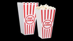 Plastic Striped Classic Popcorn Containers - Red/White