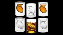 Football Reversible Shot Glasses Set Of 6