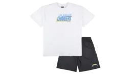 Concept Sport Big & Tall Top & Shorts Set - White/Charcoal