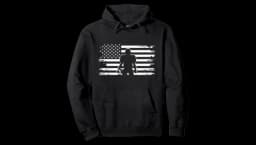 American Football Pullover Hoodie - Black/White