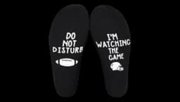 American Football Do Not Disturb Cotton Socks - Black/White