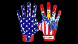 American Flag Football Gloves - Multicolor