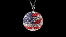 USA Flag Bling Car Hanging Ball - Multicolor