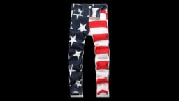 American Flag Stars Stripe Print Jeans - Multicolor