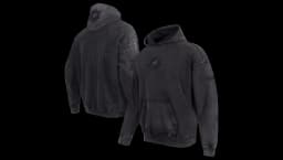 Washed Dropped Shoulder Hoodie - Black