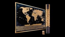 Scratch Off World Map with 196 Country Flags 24" x 17"