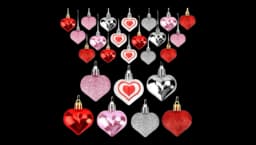 Heart Ornaments for Valentines Day Decorations 30 Pcs