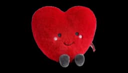 Cute Plush Heart Pillow - Red