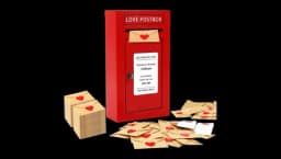 Romantic Love Postbox & Notes For Him - Multicolor