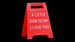 I Love You Mini Sign - Red 