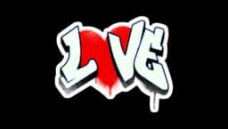LOVE Graffiti Sticker