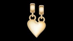 Broken Heart Charm - Gold