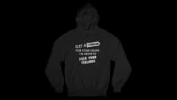 Get A Condom For Your Heart Hoodie - Black/White