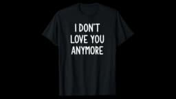 I Don't Love You Anymore T-Shirt - Black