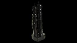 Man & Woman Back To Back Break Up Candle - Black