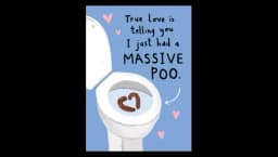 Massive Poo Valentine's Card