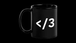 Heartbreak Emoji Ceramic Coffee Mug - Black/White