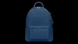 Zip Leather Backpack - Pacific Blue