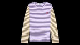 Play Striped Heart-Logo T-Shirt - White
