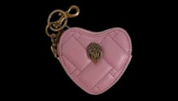 Quilted Heart-Shaped Charm - Pink