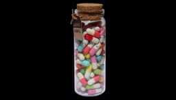 Valentines Day Gift Capsule Notes Pills in a Glass Bottle