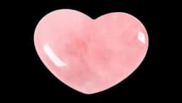 Large Rose Quartz Heart Crystal 45mm
