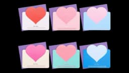 24 Pieces Valentine Heart Greeting Cards Set