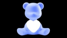 xs Teddy Heart Lamp -Light Blue