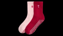 2-Pack Anti-Slip Sports Socks - Pink/Red