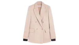 Oversized Blazer in Organza & Linen Canvas - Camel