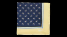 Paisley-Print Scarf - Navy Blue
