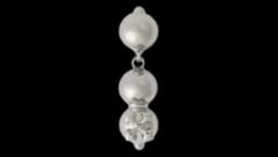 Arrow Ballchain Mono Earring - Silver