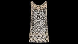 Crystal-Embellished Sequinned Minidress - Black/White