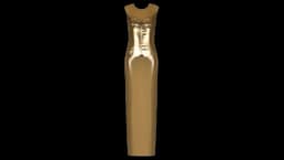 Metallic Bustier Maxi Dress - Gold-Tone