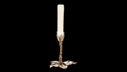 Foglie Bronze Candlestick Medium