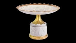 Cake Stand - White/Gold