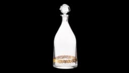 Marchese Gold Thread Crystal Decanter - Clear/Gold