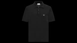 Jacquard Pocket Polo Shirt - Black