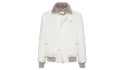 Cashmere Bomber Jacket - White