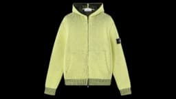 Oversized-Fit Zip-Up Hooded Jumper - Green/Black