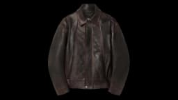Bomber Jacket in Nappa Leather - Burgundy