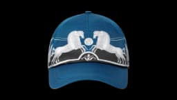 Horse-Print Baseball Cap - Blue