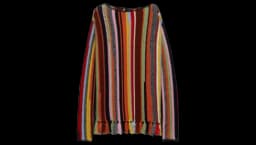 Fringed Boat-Neck Sweater - Multicolor