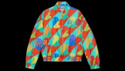 Bunny Print Twill Zip Jacket - Multicolor